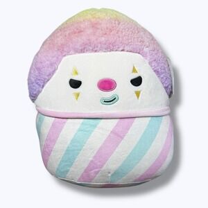 NEW Squishmallows 12" Inch Declan the Snow Cone Clown With Rainbow Hair Hybrid